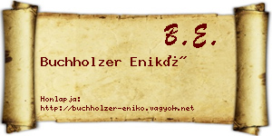 Buchholzer Enikő névjegykártya